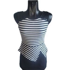 Frank Lyman Black and White Sleeveless Dress 4